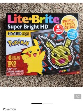 Pokemon Lite Brite Super Bright HD Set with Pikachu